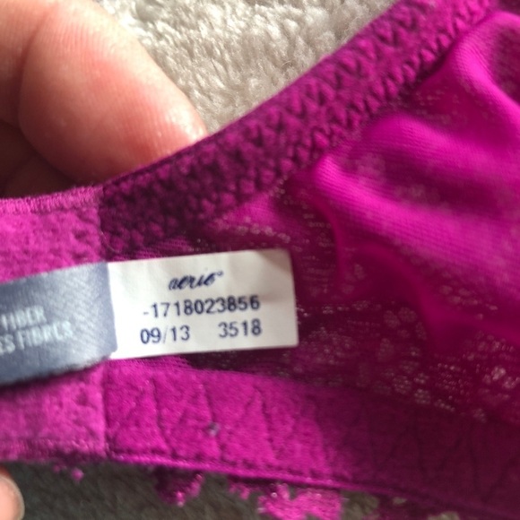 Aerie Limited Edition Reese Bra Magenta Pink Push Up Lace Sequins Size 34B - Picture 8 of 12
